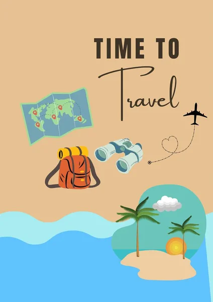 Travel Poster Art Graphic Design — Stock Photo, Image