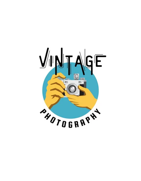 Schwarz Weiß Simple Circle Vintage Photography Shirt — Stockfoto