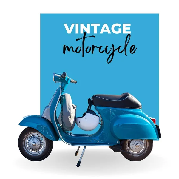 Vintage Motocyklowe Instagram Post — Zdjęcie stockowe