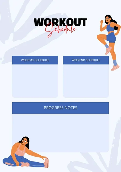 Расписание Тренировок Синих Женщин — стоковое фото