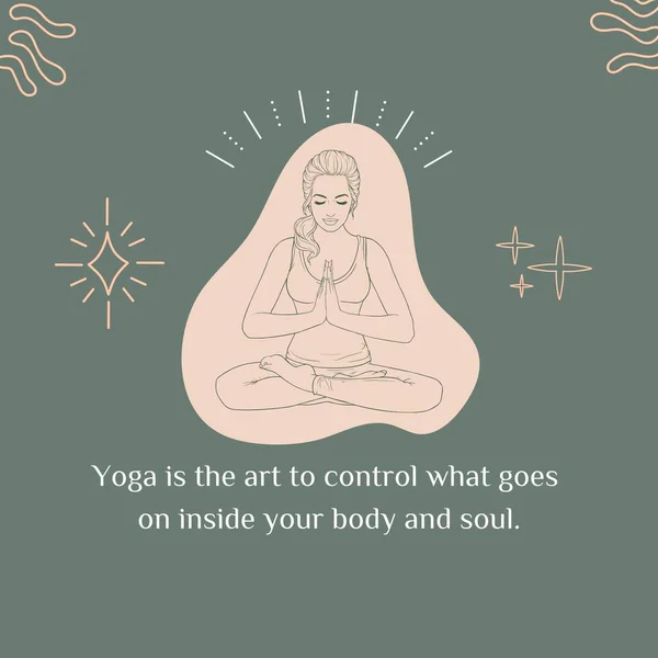 Green Bohemian Yoga Short Quote Instagram Post