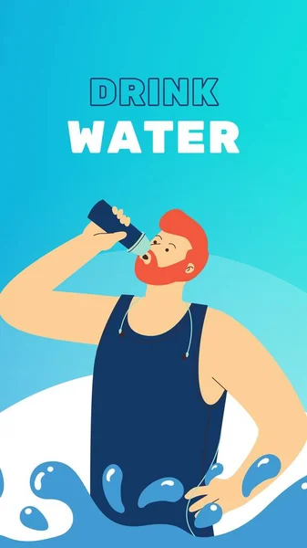 Гидратация Спорт Питьевая Вода История Instagram — стоковое фото