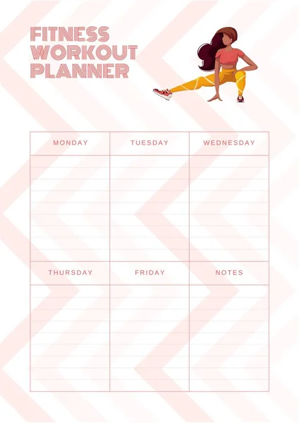 Peach Woman Workout Planner — стоковое фото