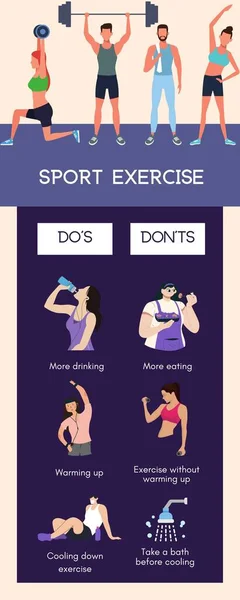 Fioletowy Ilustrowany Trening Sportowy Porównanie Ćwiczeń Infografika — Zdjęcie stockowe