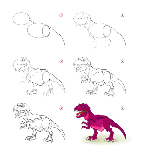 como desenhar t-rex passo a passo 