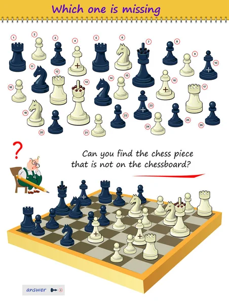 Logická Puzzle Hra Pro Děti Dospělé Můžeš Najít Šachovnici Která — Stockový vektor