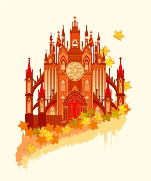Fantasy gothic medieval kingdom. Rich ornate artistic abstract background. Gold autumn motives. Modern print for your project. Printable vector for t-shirts, fabric, greeting card, decoration.