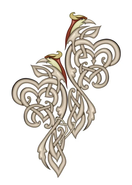 Украшение Кельтского Узла Древний Ирландский Символ Скандинавские Бронзовые Украшения Фантазийными — стоковый вектор