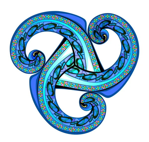 Ancient Irish Symbol Ethnic Magic Sign Celtic Knot Pattern Triple — Stock Vector