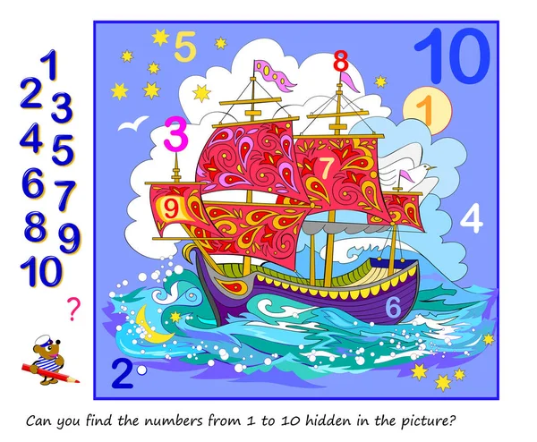 Logická Logická Puzzle Hra Matematické Vzdělání Pro Malé Děti Můžete — Stockový vektor