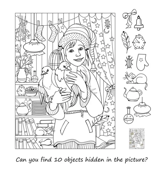 Can You Find Objects Hidden Picture Logic Puzzle Game Children ベクターグラフィックス