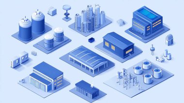 Supply chain, Global Logistics isometric seamless pattern. Transport delivery, warehouse, distribution line 3d icons, people, arrows. Business infographic. Vector background teamwork concept