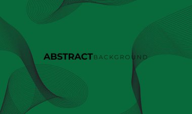 Siyah renkli dinamik doğrusal dalgalarla soyut yeşil dalgalı arka plan. Satış afişleri, duvar kağıtları, broşürler, iniş sayfaları için ideal. arkaplan, soyut, yeşil, vektör, grafik.