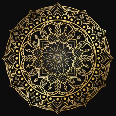 Vektör soyut lüks altın mandala deseni izole edildi