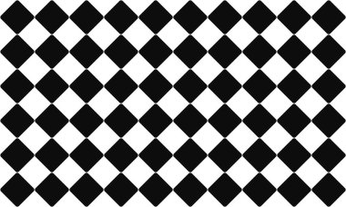 Siyah beyaz geometrik eşkenar dörtgen desenli Endonezya batik tasarımı. soyut eşkenar dörtgen biçimsiz şablon çizimi