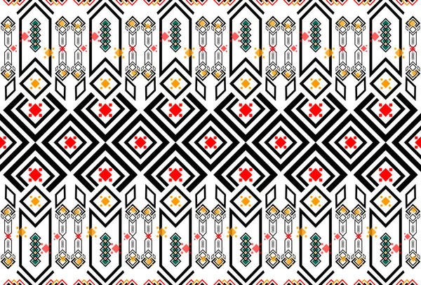 Concept Motif Tissus Ethniques Tribu Est Utilisé Pour Les Vêtements — Image vectorielle