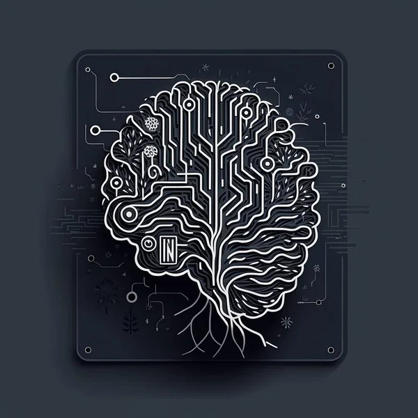 brain scheme. vector illustration.