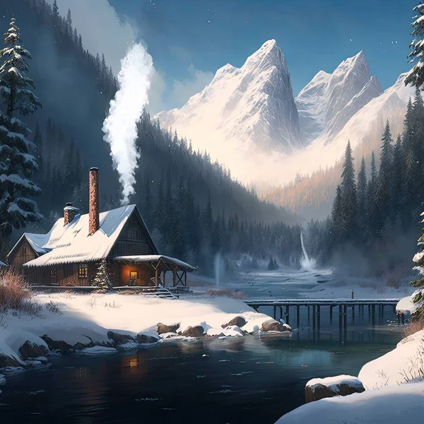 Winter Wonderland a Stunning Collection of Winter Backgrounds, Generative AI