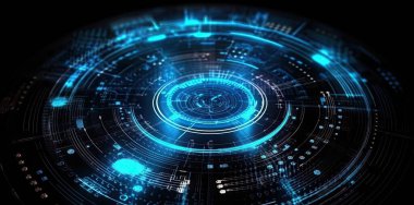 abstract background with technology and digital internet connection