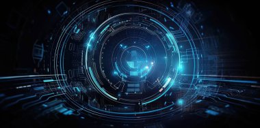 Teknoloji konsepti arka plan, 3d illüstrasyon, gelecekteki dijital arkaplan