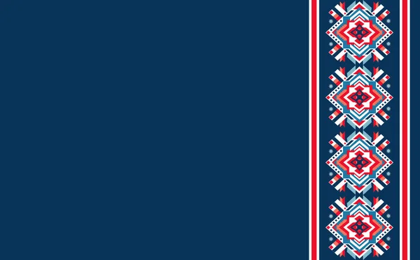 幾何学的な民族東洋のイカットシームレスなパターンの伝統的なデザインの背景 カーペット バティック ファブリック ベクトルイラスト用 刺繍スタイル — ストックベクタ