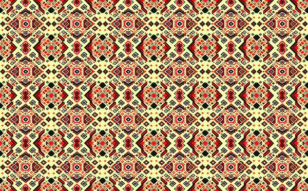 Geométrica Étnica Oriental Ikat Patrón Sin Costura Tradicional Diseño Fondo — Archivo Imágenes Vectoriales