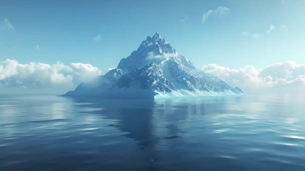 Iceberg Paisaje Marino Financiero Ártico Donde Punta Significa Fluctuaciones Del — Vídeos de Stock