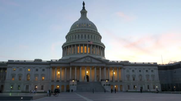 Capitool Van Verenigde Staten Washington Overdag Overheid Verenigde Architectuur Gebouw — Stockvideo