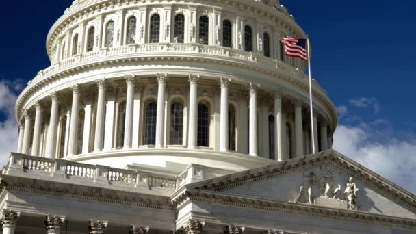 United States Capitol Byggnaden Washington Morgonen Hem Till Usa Kongress — Stockvideo