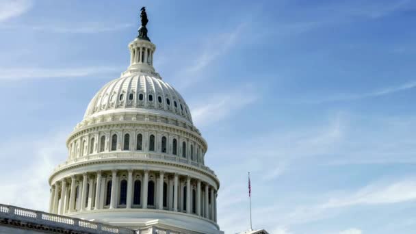 Egyesült Államok Capitol Épület Washington Nappal Kormány Egyesített Építészet Épület — Stock videók