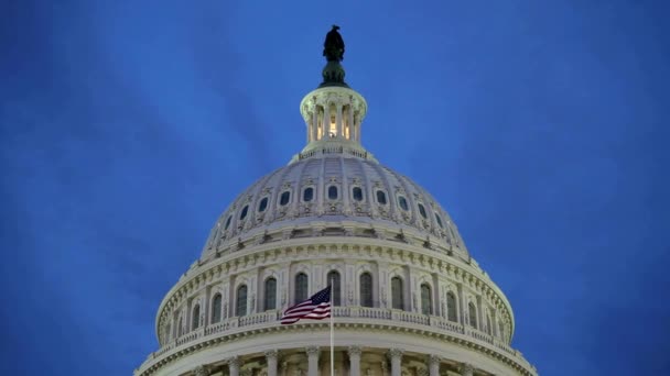 Egyesült Államok Capitol Épület Washington Nappal Kormány Egyesített Építészet Épület — Stock videók