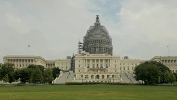 Capitool Van Verenigde Staten Washington Ochtend Huis Van Het Amerikaanse — Stockvideo