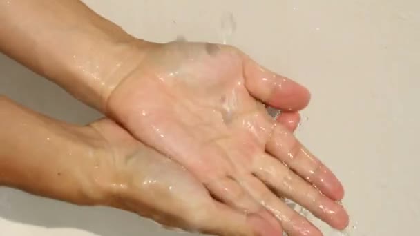 Técnica Lavado Manos Que Mantiene Saludable Enfermedades Virus — Vídeos de Stock