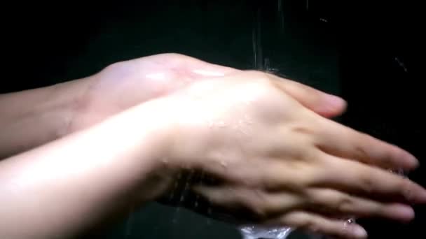 Cuci Tangan Dan Jarak Buat Cuci Tangan Langkah Demi Langkah — Stok Video