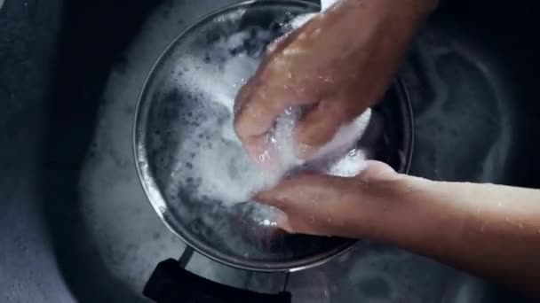Vrouw Zorg Levensstijl Hand Wassen Activiteit Gezondheid Hygiëne Mensen Vrouw — Stockvideo