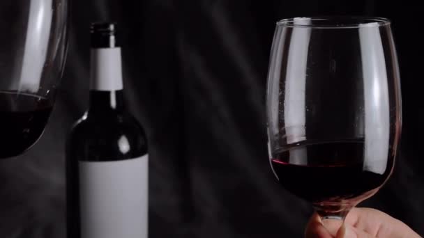 Szklanka Osoba Kobieta Uroczystość Napój Mężczyzna Brzęczenie Szczęśliwy Alkohol Wino — Wideo stockowe