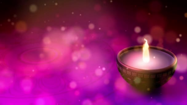 Diwali Праздник Анимации Asia Фон Светящийся Фестиваль Огни Фоновое Пространство — стоковое видео