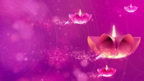 Diwali Vacaciones Animación Asia Fondo Resplandor Festival Luces Fondo Copia — Vídeos de Stock