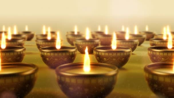 Fiesta Religión Decoración Celebración India India Fondo Cultura Tradicional Llama — Vídeos de Stock