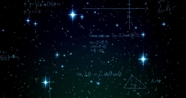 Formule Animation Mathématiques Voler Travers Équation Mathématique Éducation Vidéo Documentaire — Video