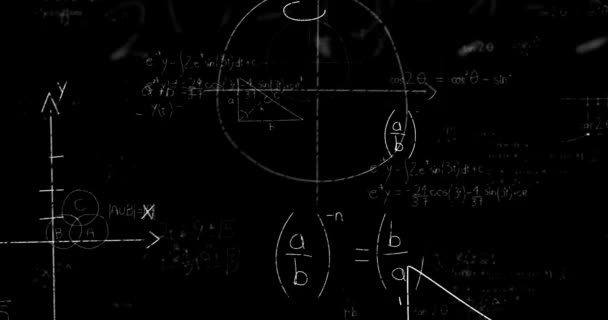 Fórmula Animación Matemática Volando Través Ecuación Matemáticas Educación Video Documental — Vídeo de stock
