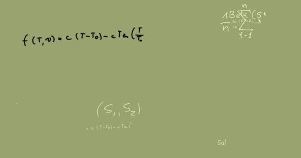 Formuła Animacji Matematyki Latanie Przez Równanie Matematyczne Dokumentalny Film Edukacyjny — Wideo stockowe