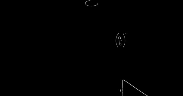 Концепт Школы Символов Знаки Иллюстрации Образования Фоновое Слово Математика — стоковое видео