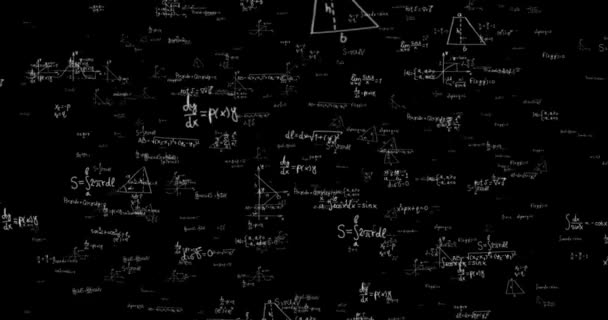 Ecuaciones Animación Matemáticas Apareciendo Fórmula Física Movimiento — Vídeo de stock