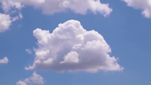 Sky Time Lapse Cielo Blu Con Nuvole Bianche Bellissimo Sfondo — Video Stock