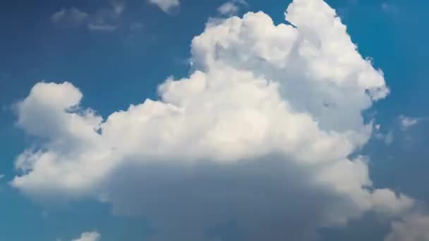 Sky Time Lapse Cielo Blu Con Nuvole Bianche Bellissimo Sfondo — Video Stock