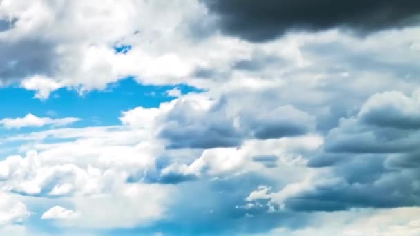 Time Lapse Piękne Błękitne Niebo Chmurami Pogoda Natura Tło Lato — Wideo stockowe