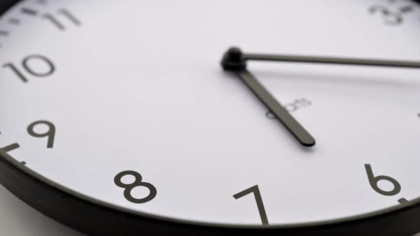 Close Klok Timelapse Concept Deadline Snelheid Horloge Achtergrond Verval Beweging — Stockvideo