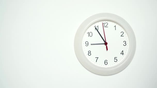 Time Lapse Clock Timelapse Wall Clock Complete Loop Time Passing — Stock Video