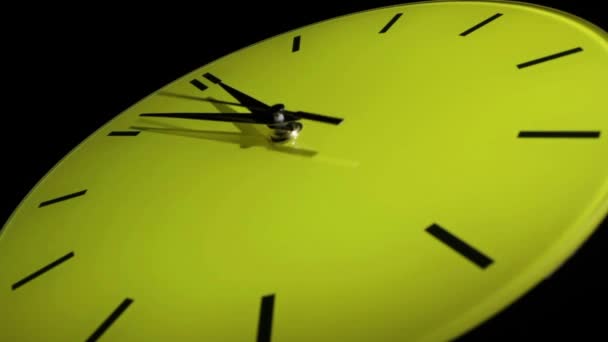Closeup Clock Timelapse Concept Deadline Speed Watch Background Lapse Motion — Stock Video